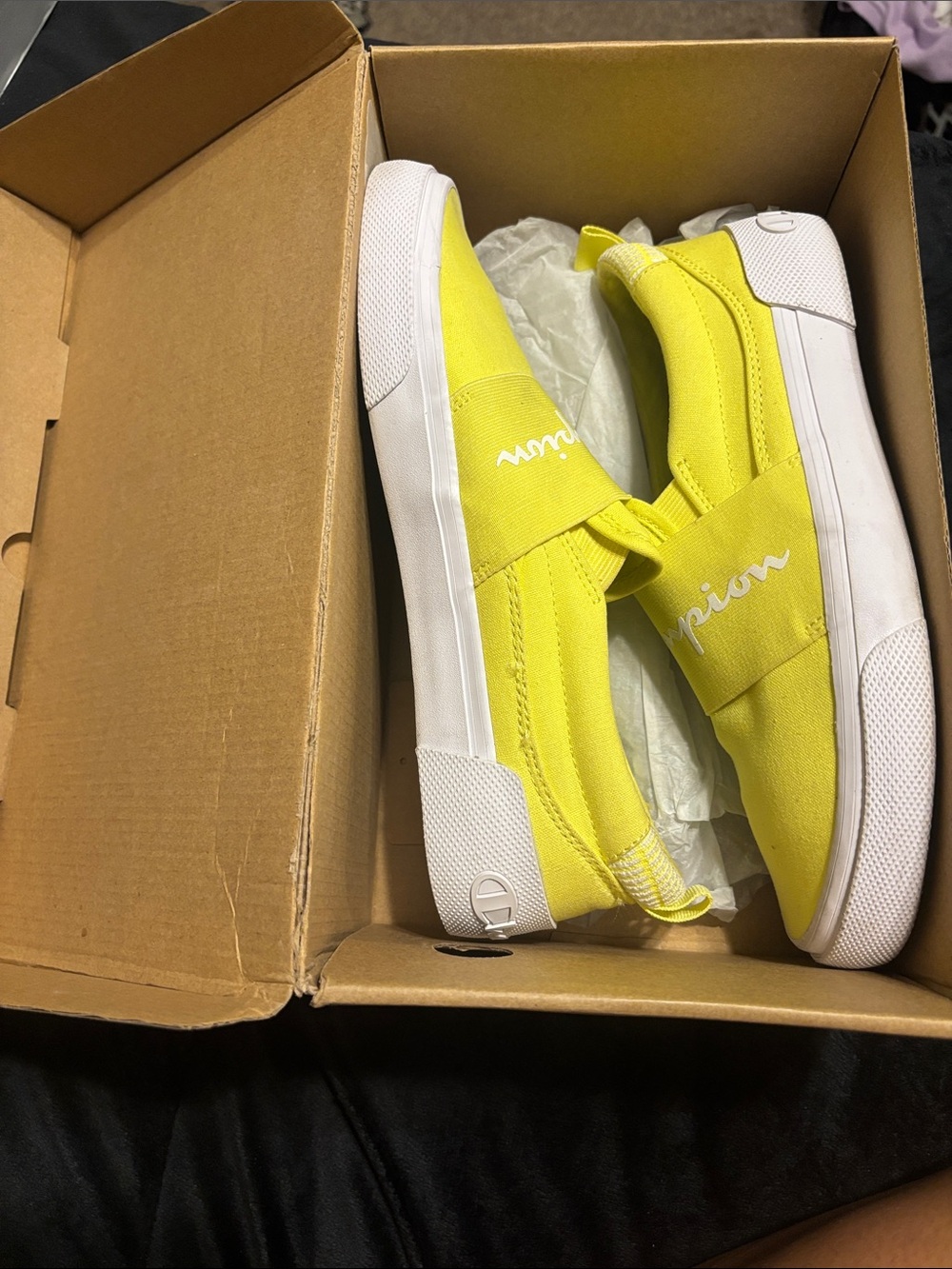 Champion Yellow Slip-On Canvas Sneakers